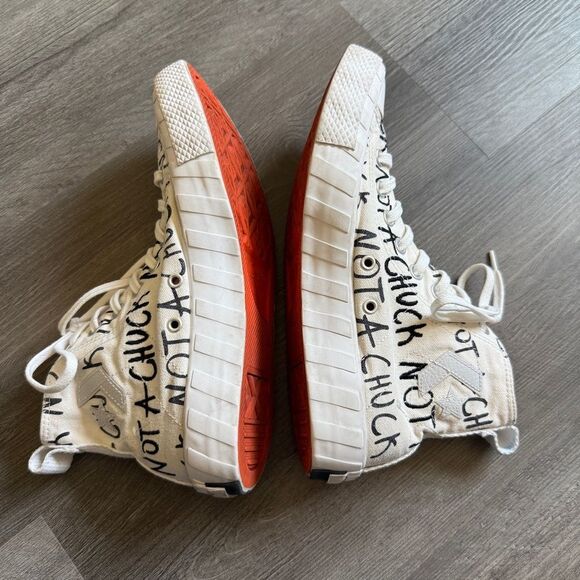 Converse High Top Graphic Chuck Taylor’s Black White 7.5 Men’s - Picture 7 of 11